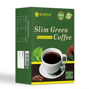 Hızlı diyet fabrikasının lal GMP yeşil anında toz yetişkin uygun doğal yanma-ganoderma ile yağ detoks kahve - Product Image 1