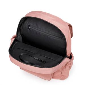 Mini mochila de color sólido con patrón gráfico Nylon impermeable y cierre de cremallera Bolsillo trasero con cremallera Llavero - Product Image 4
