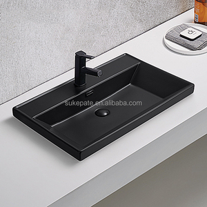 不同尺寸橱柜盆矩形陶瓷浴室水槽现代梳妆台台面洗手盆 - Product Image 6