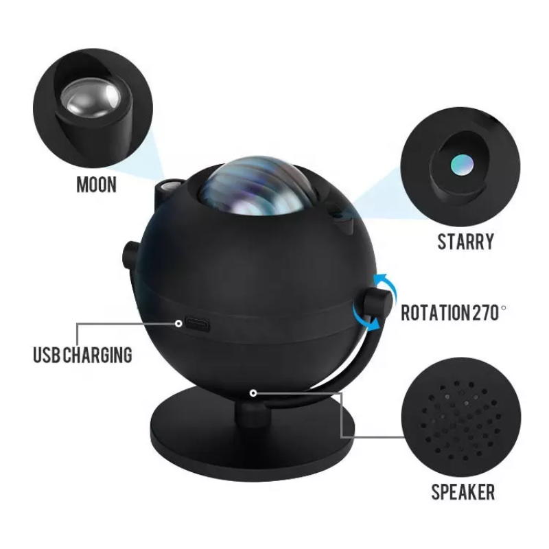 RSH Tuya Wifi Ble LED Desktop Moon Star Projector Lamp Bedroom Baby Kids Night Light Music Player Starry Sky Projector Light