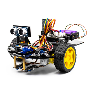 LAFVIN yükseltilmiş V2.0 akıllı Robot araba 2WD şasi kiti Robot kök/grafiksel programlama eğitici oyuncak için r3 arduino için