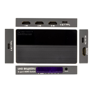 Selector de conmutador HDMI2.1 de 5 puertos 8K/60Hz 4K/120Hz 1080P/240Hz Soporte 3 para HDMI y 2 puertos tipo C Divisores y convertidores de video - Product Image 4