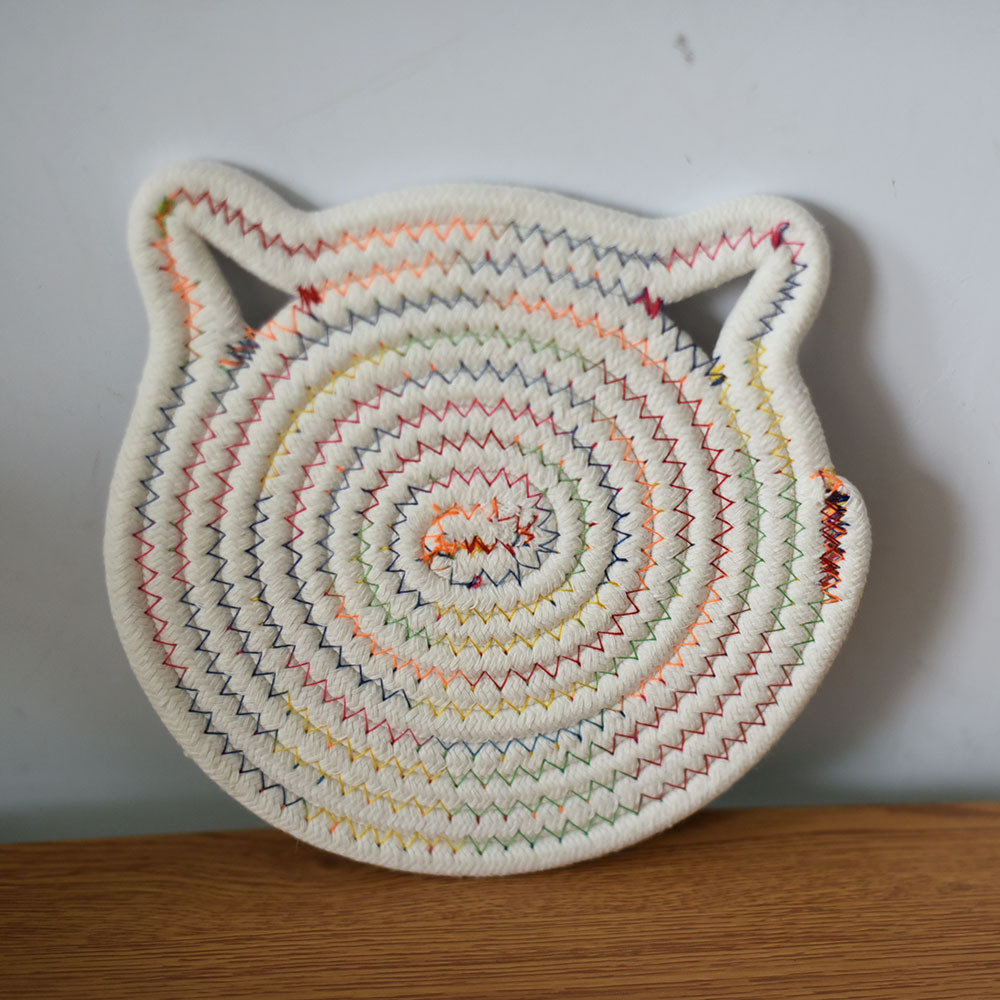 White and Rainbow Cat Pad