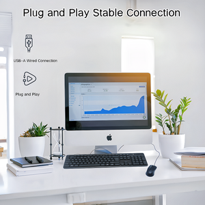 Wired <strong>Keyboard</strong> and Mouse Combo USB Keypad Optical Corded Mouse Full-Size <strong>Computer</strong> <strong>Keyboard</strong> Compatible with PC, Laptop - Product Image 2