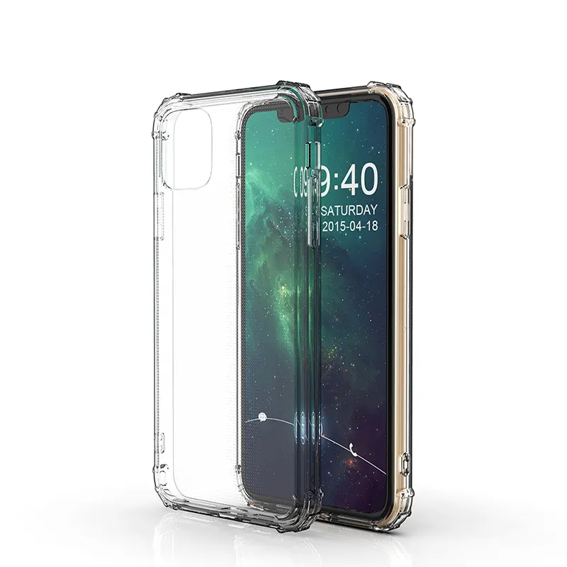 Custodia per cellulare 1.5mm TPU morbida trasparente per iPhone 11 Pro Max custodia trasparente antiurto
