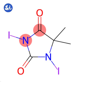 Fabrika kaynağı 1,3-diiodo-5,5-dimethylimidazolidine-2,4-dine/DIH/ 1,3-DIIODO-5,5-DIMET CAS 2232-12-4 kimyasal ara - Product Image 2