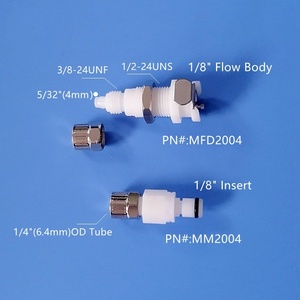 Acetal 1/8&quot; Flow Panel Mount Quick <strong>Coupling</strong> 4mmID 6mmOD Tubing Bulkhead Quick Disconnect Pipe Connector With Metal Lock Nut - Product Image 4