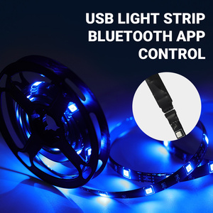 แถบไฟ LED RGB อัจฉริยะ12V แถบเปลี่ยนสีฟังเพลงสาย LED RGB 5เมตรพร้อมแอปและรีโมทควบคุม5050แถบ LED - Product Image 2