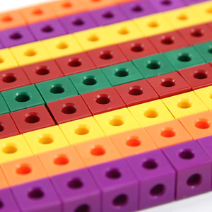 Ilkokul matematik öğretim yardımcıları kare blok plastik bulmaca yapı taşları çocuk eğitici oyuncaklar büyük parçacıklar - Product Image 5