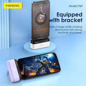 FONENG Mini 5000mah 20W With Built -In Stand Function Power Bank for Iphone Port Colorful <strong>Design</strong> - Product Image 4