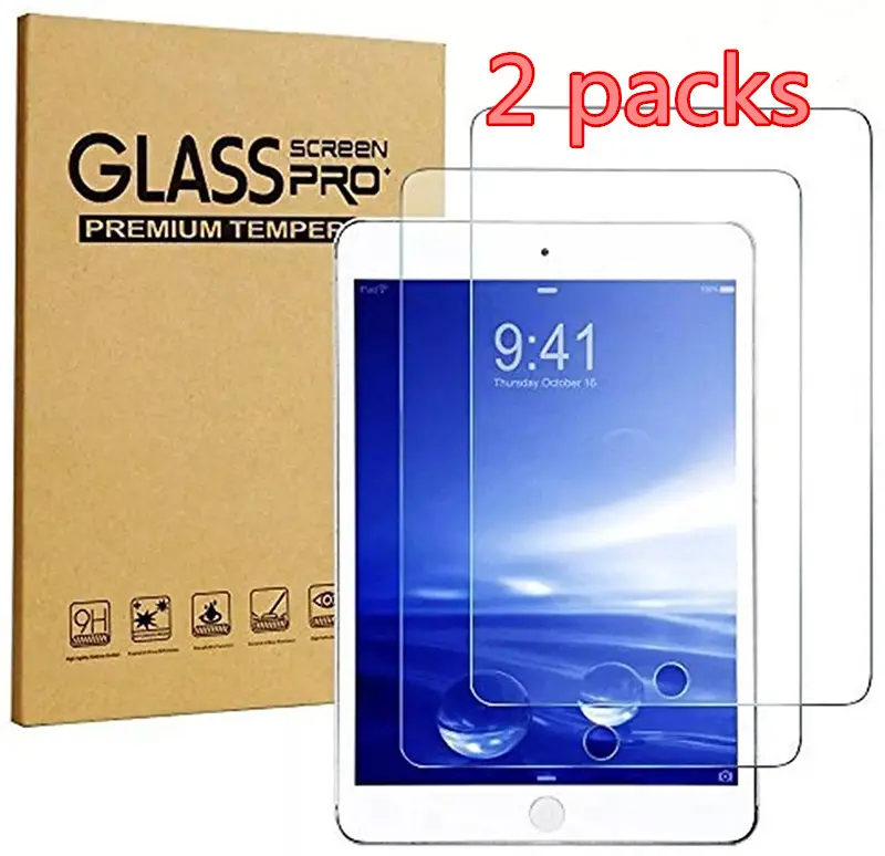 Fabrik großhandels preis 2er Pack 7,9 Zoll Transparentes Tablet 9H Premium Displays chutz folie aus gehärtetem Glas für iPad mini 1 2 3 4 5 6