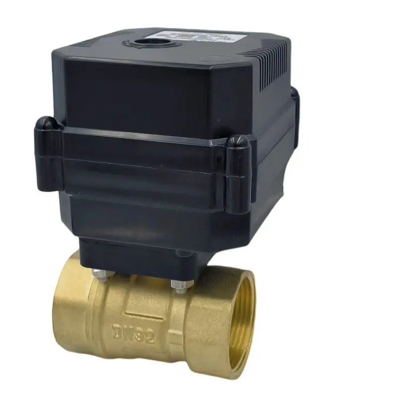 Manufacturer Supply Compact 12V 24V Motorized Actuator Electric Brass PVC Plastic Ball Valve DN50 2 Inch For Water Flow Control