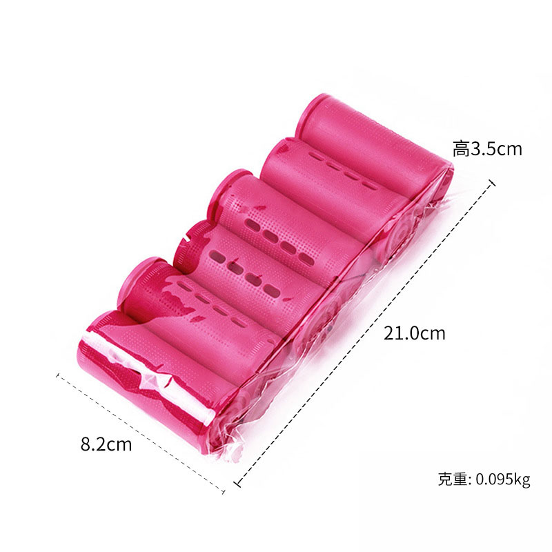 Hair rolls with cap & 3.5 A pack of 6 Chinese red