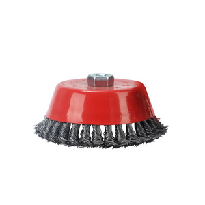 <strong>4</strong> Inches X 5/8 Inch Thread Cup Wire Wheel <strong>Brush</strong>, Fine Crimped Wire Cup Wheel Brass Polish <strong>Brushes</strong> Wire - Product Image 3