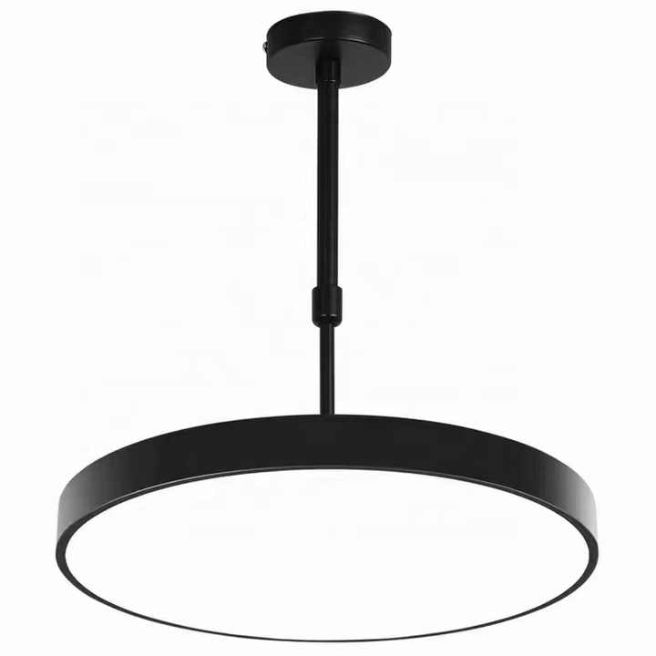 Moderne Hangende Verlichting Ijzeren Staaf Ronde Zwarte Kroonluchters Plafond Hanglampen