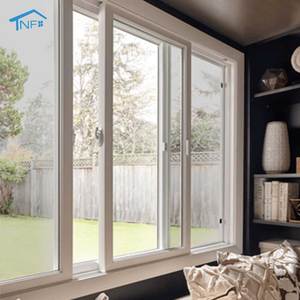NF Ventanas de inclinación y giro deslizantes de aluminio a prueba de viento de alta calidad Ventana de apertura deslizante inclinable con mango - Product Image 1