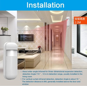 Detector infrarrojo inalámbrico para seguridad del hogar, sistema de alarma antirrobo con codificación EV1527, WiFi, 315MHz, 868MHz, 433MHz, Sensor de movimiento PIR
