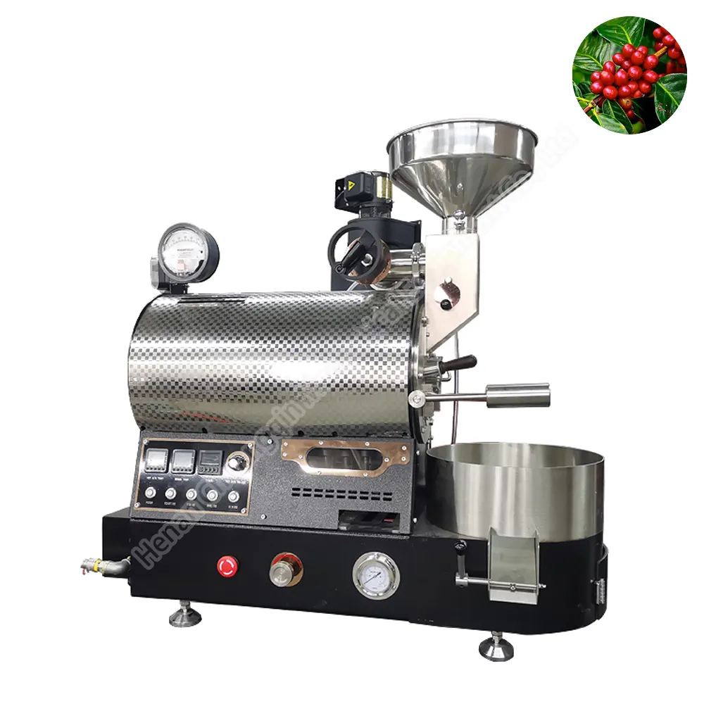 آلة تحميص قهوة صغيرة BK آلة تحميص قهوة منزلية حجم كبير 1.5 كجم آلة تجارية لحبوب البن