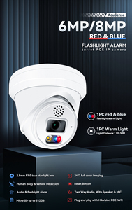 R & B feneri 8MP AI VCA tam renkli IP PoE kamera IP67 güçlü su geçirmez iki yönlü ses güvenlik kamerası - Product Image 2