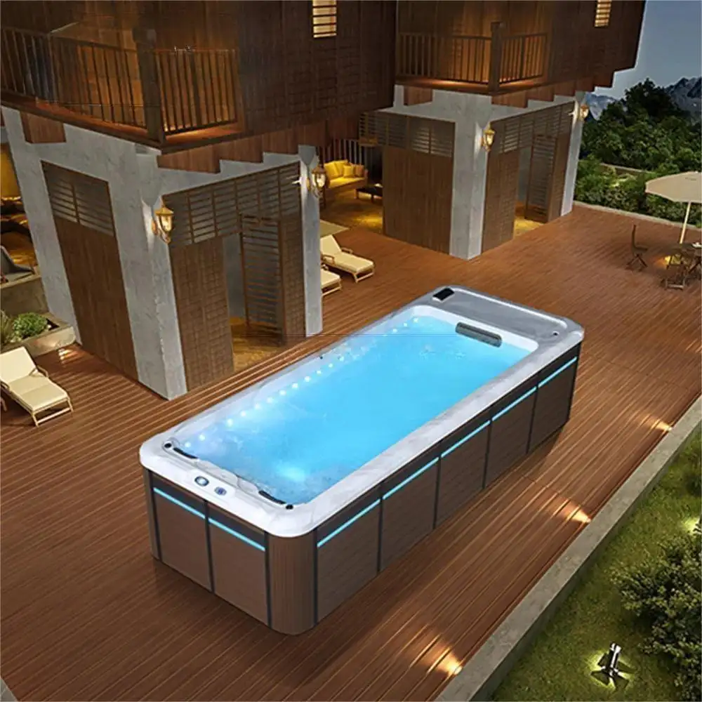 Hydro Hot Tub Grote Familie Gebruikt Swim Spa Zwembad Smart Outdoor Jet Spa Whirlpool Massage Acryl Spa Tub Buiten