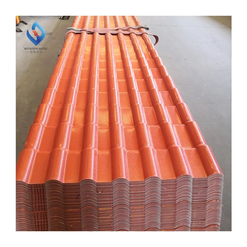 Дешевая отделка крыши ремонт краски формы ПВХ 2,5 мм красный Asa синтетическая смола кровельная плитка клей