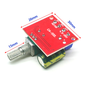 CA-555 Mini 5A PWM Max 90W DC motore regolatore modulo 3V-35V interruttore di controllo LED Dimmer - Product Image 5