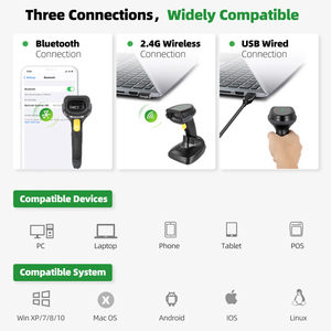 Hot Sale <strong>Bar</strong> <strong>Code</strong> QR <strong>Code</strong> <strong>Scanners</strong> with Charging Dock Handsfree 2D Barcode Reader With Charging Base and Power Display - Product Image 5