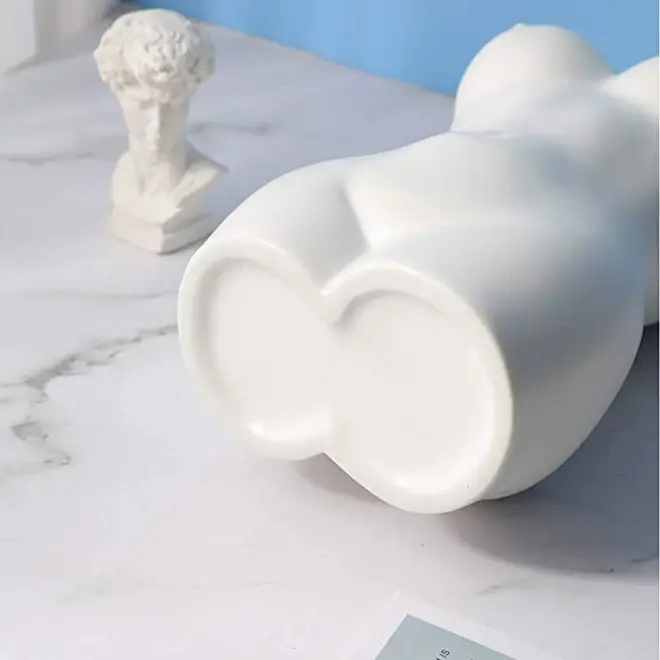 Drops hipping Female Form Body Art Vase Hintern Blume Keramik Vase für Home Office Dekor Skulptur Weiß Moderne Vase