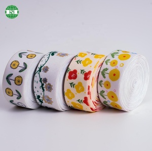 花卉印花松紧带2厘米2.5厘米3/4 "1英寸升华花卉印花松紧带完全定制与您自己的设计