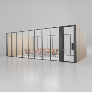 Partición modular moderna con diseño para panel de aluminio Habitaciones móviles Sistema de pared de partición de vidrio de oficina insonorizado - Product Image 1