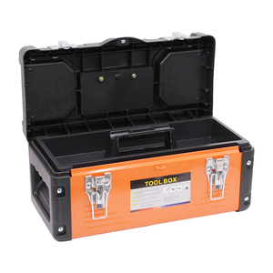 14英寸塑料工具箱带钢锁硬塑料工具箱储物箱套装 - Product Image 3