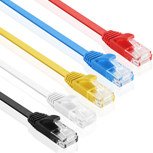 Fabrika kedi 6 düz Ethernet kablosu kapalı açık yüksek hızlı 10Gbps düz Internet ağ uzun bilgisayar LAN kablosu - Product Image 1