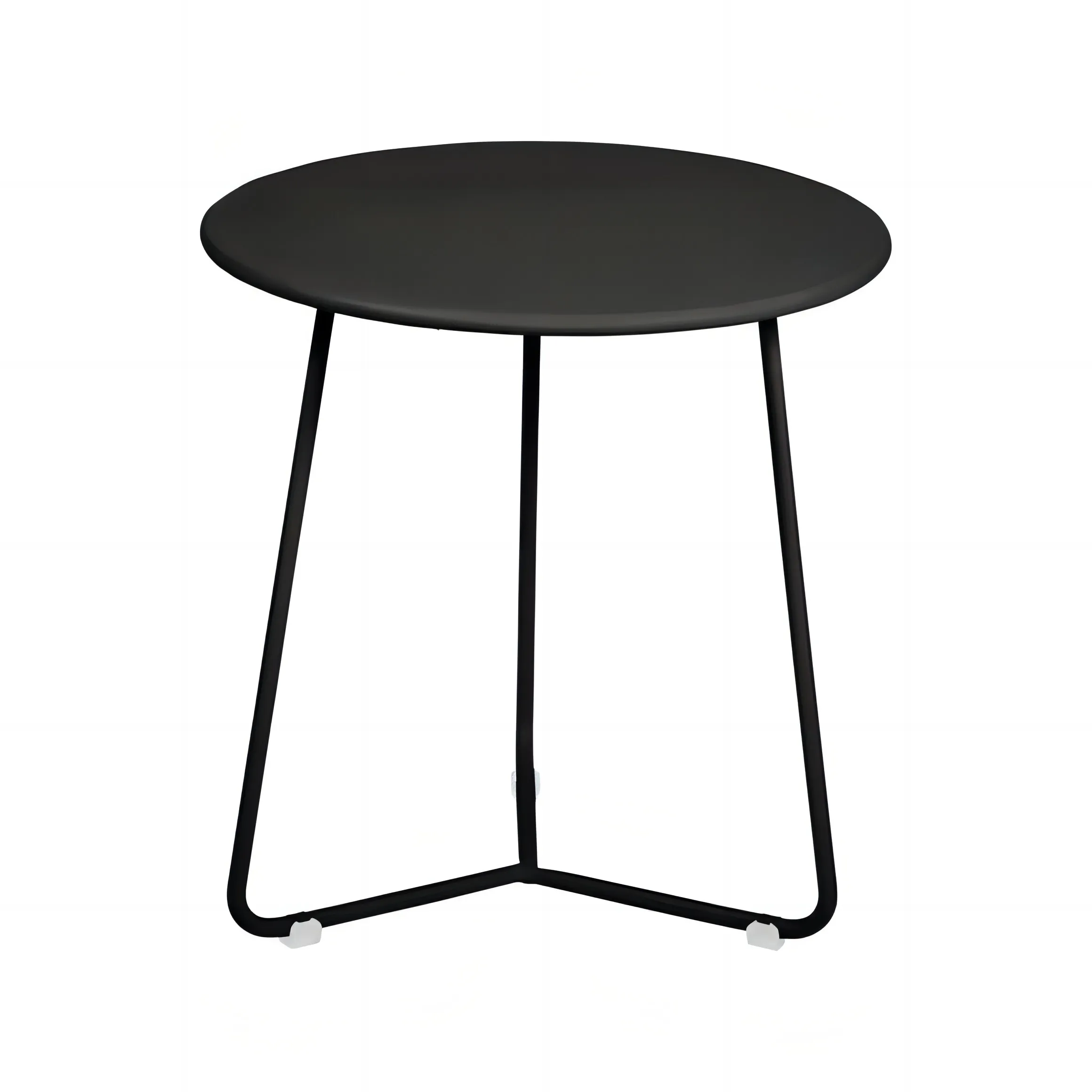작은 검은 금속 엔드 테이블 방수 야외 라운드 실내 커피 차 사이드 테이블 파티오 내구성 설계 작은 파티오 테이블