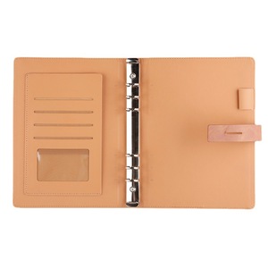 Pronto per la spedizione di alta qualità <span class=keywords><strong>Notebook</strong></span> in pelle 6-Ring Loose-Lef raccoglitore a spirale taccuino Agenda Planner Organizer A5 A6 B5