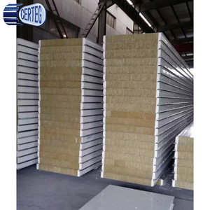 Custom Size Prefabricated Fire <strong>Rated</strong> <strong>Building</strong> Material Partition <strong>System</strong> CTG-R33 Rockwool Sandwich Panel - Product Image 4