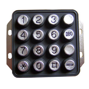 Teclado numérico táctil resistente al agua 4x4 de 16 teclas, metal de aleación de zinc con botón de goma para control de acceso y control remoto - Product Image 6