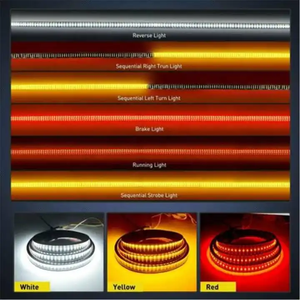 108-<strong>LED</strong> Truck Tail Lamp Strip - Multi-Function White Backup &amp; <strong>Red</strong> Running Light with Anti-Vibration Design (Fits F150/Ram 1500) - Product Image 5
