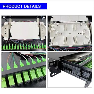 Precio de fábrica Marco de distribución de fibra óptica de 24 puertos Conectores SC/LC/FC Panel de conexión cargado ODF fijo para redes WiFi 3G - Product Image 6