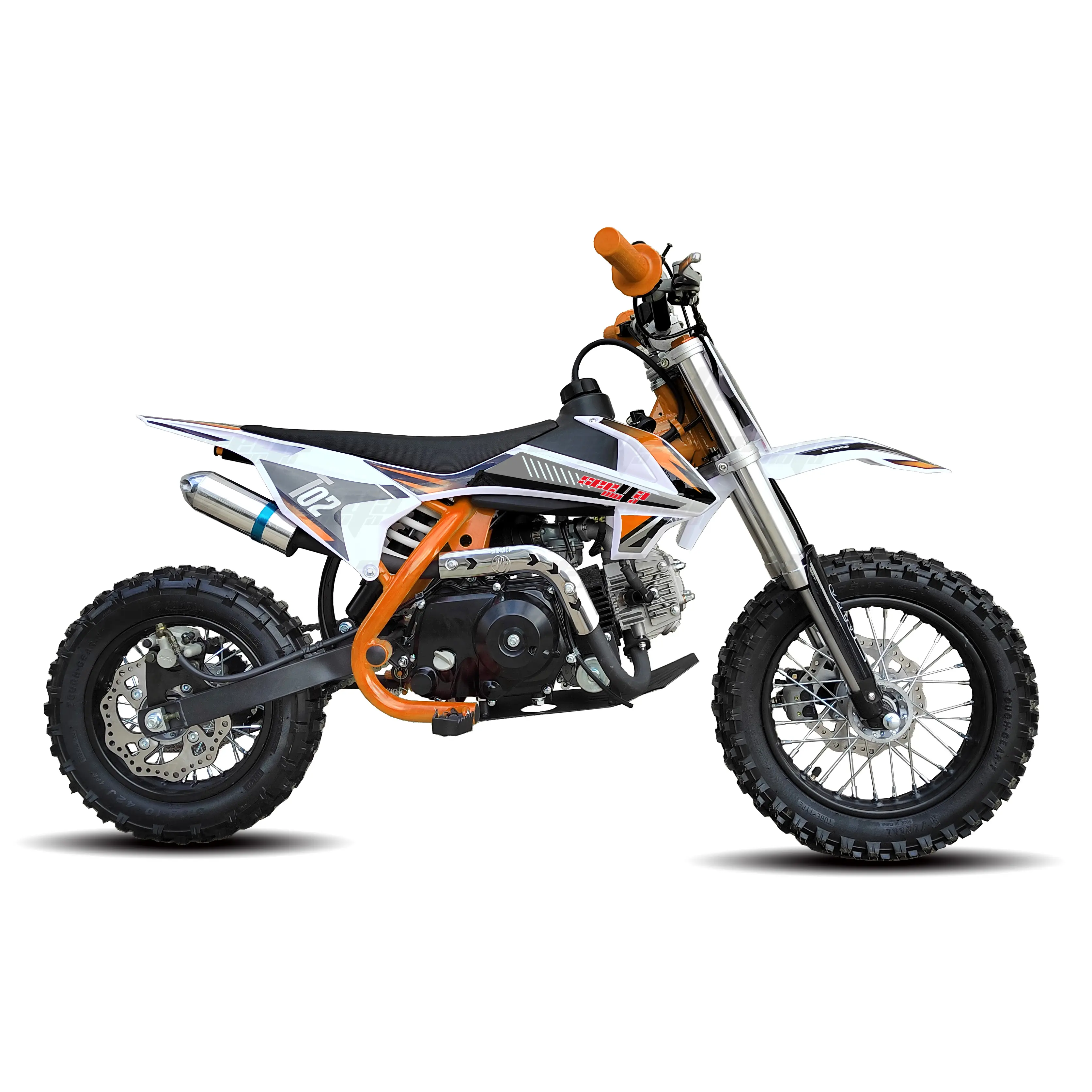 새로운 오렌지 110cc 모토 크로스 4 스트로크 오프로드 완전 자동 핏 자전거 키즈 먼지 자전거 크로스 오토바이 T02 CE