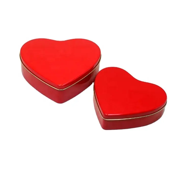 JH environnement 2 compte en forme de coeur Saint Valentin chocolat bonbons stockage étain ensemble imbriqué