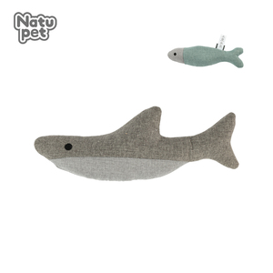 Juguete de hierba gatera de peluche de diseño personalizado con forma de pez OEM/ODM juguetes masticables de simulación de lino para gatos con hierba gatera para gatos y gatitos jugando a masticar - Product Image 1