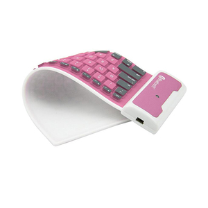 Teclado inalámbrico BT plegable, con clic silencioso, de silicona suave, impermeable, Delgado, enrollable, recargable para PC y Notebook - Product Image 6