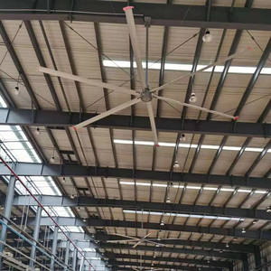 Motore a trasmissione diretta pale in alluminio controllo a frequenza variabile industriale 7.3m Ventilatori a soffitto grandi per impianti di produzione - Product Image 1