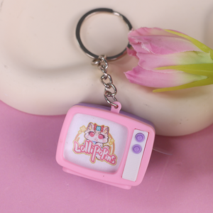 Tùy chỉnh Anime Mini TV Keychain Mặt dây chuyền mô phỏng đồ chơi TV trường hợp treo Keychain bạn bè quà tặng - Product Image 5