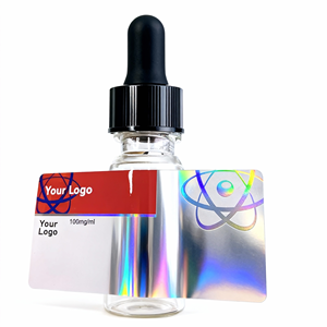 ملصق زجاجة بلاستيكية لامعة سعة 3 مل من بيبتي، ملصق ورقي صغير بشعار مخصص، سدادة مطاطية معقمة، علبة لتخزين اللقاحات سعة 3 مل و5 مل و7 مل و10 سم مكعب - Product Image 1