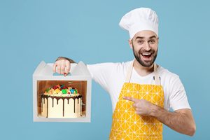 Портативная коробка для выпечки тортов 10x10x8 с высокой ручкой и прозрачным окном - Product Image 4