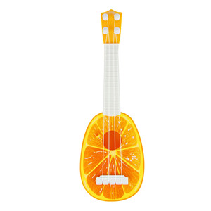 Ukelele de juguete para niños, 4 cuerdas, excelente sonido, guitarra simulada, instrumento Musical para principiantes, fresa - Product Image 2