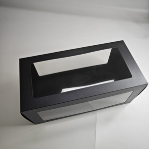 <strong>Customized</strong> Textured Black Paper <strong>Box</strong> Toys Packaging Recycled Paper <strong>Display</strong> Boxes <strong>with</strong> clear <strong>Window</strong> - Product Image 4