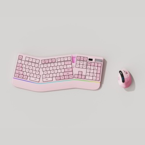 Accesorios de ordenador: teclado ergonómico RGB de 106 teclas, Teclado mecánico inalámbrico para juegos, conexión de modo triple personalizada - Product Image 1