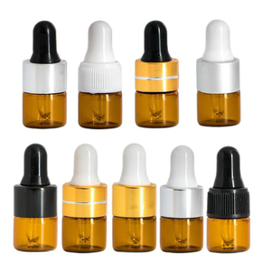Frascos de vidrio ámbar vacíos de 2ml, 3ml, 5ml, muestra de Frascos cuentagotas de aceite esencial - Product Image 2